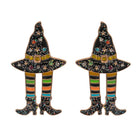Halloween Witch Hat Legs Earrings