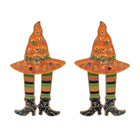 Halloween Witch Hat Legs Earrings