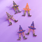 Halloween Witch Hat Legs Earrings