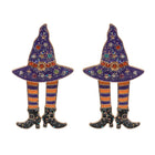 Halloween Witch Hat Legs Earrings
