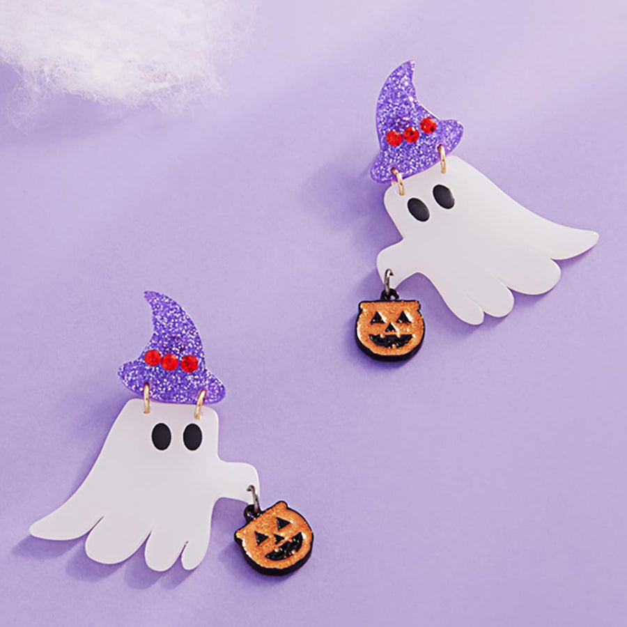 Glow In The Dark Halloween Ghost Drop Dangle Earrings