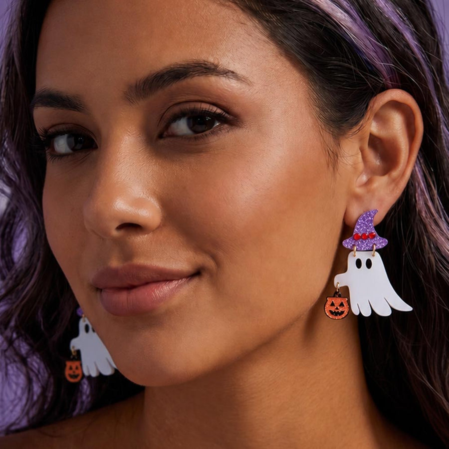 Glow In The Dark Halloween Ghost Drop Dangle Earrings