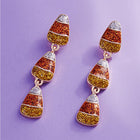 Halloween Triple Candy Cone Link Drop Earrings