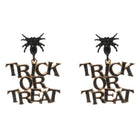TRICK OR TREAT Halloween Message Drop Dangle Earrings
