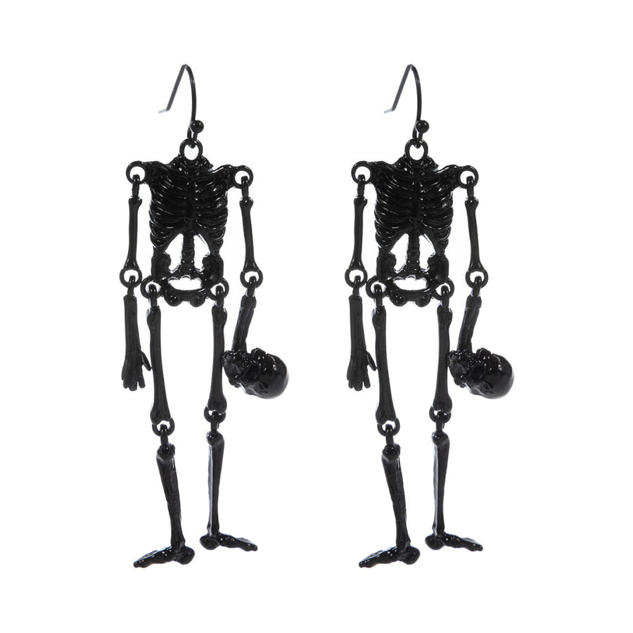 Head Off Halloween Skeleton Dangle Earrings