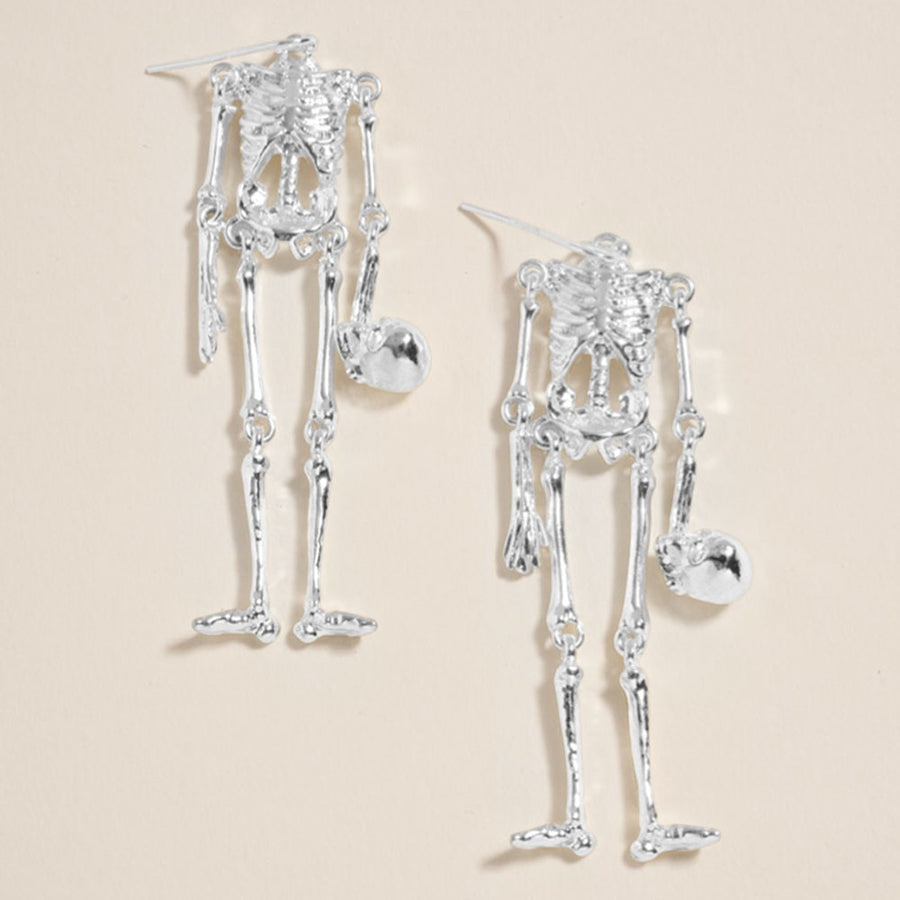 Head Off Halloween Skeleton Dangle Earrings