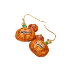 Enamel Halloween Pumpkin Dangle Earrings