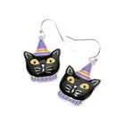 Halloween Black Cat Dangle Earrings