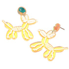 Halloween Skeleton Balloon Dog Dangle Earrings