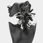 Oversized Halloween Tinsel Tassel Drop Hoop Earrings