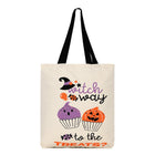 BOO YAH Halloween Pumpkin Black Cat Character Printed Shoulder Tote Bag