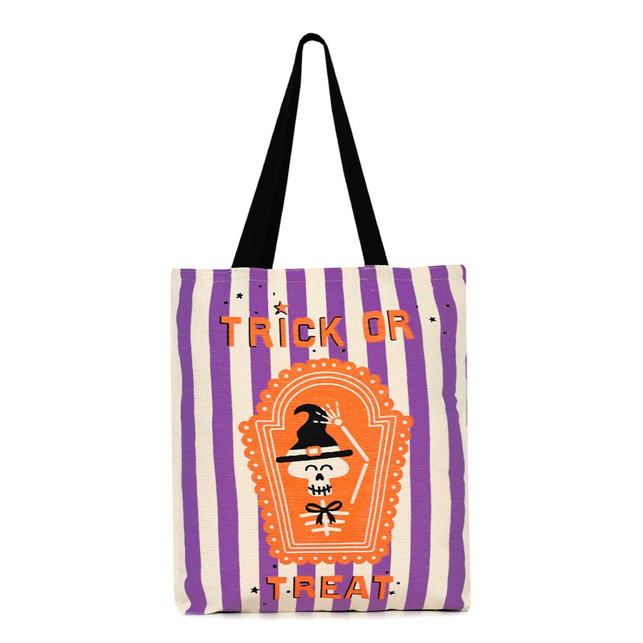 BOO YAH Halloween Pumpkin Black Cat Character Printed Shoulder Tote Bag
