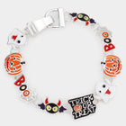 Halloween Trick or Treat Metal Magnetic Bracelet