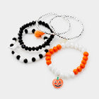 5PCS - Pumpkin Ghost Tassel Charm Stretch Bracelets