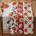 Harvest Farmhouse Pumpkin Pattern Printed Table Runner