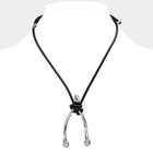 Unisex Wishbone Metal Pendant Necklace