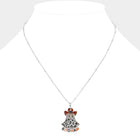 BOOHAW Western Halloween Ghost Pendant Necklace