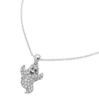 Rhinestone Pave Ghost Pendant Necklace