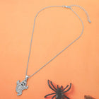 Rhinestone Pave Ghost Pendant Necklace
