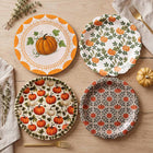 10PCS - Thanksgiving Fall Pumpkin Disposable Dinner Party Paper Plates