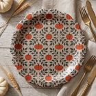10PCS - Thanksgiving Fall Pumpkin Disposable Dinner Party Paper Plates