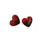 Rhinestone Bloody Halloween Heart Stud Earrings