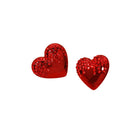 Rhinestone Bloody Halloween Heart Stud Earrings