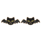 Enamel Halloween Bat Stud Earrings