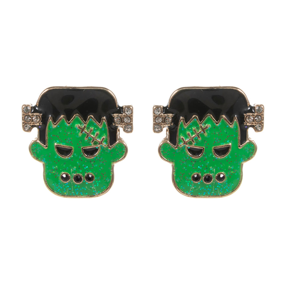 Enamel Frankenstein Stud Earrings