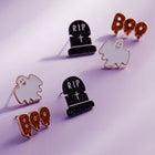 3Pairs - Halloween Ghost Tombstone BOO Stud Earring Set