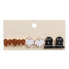 3Pairs - Halloween Ghost Tombstone BOO Stud Earring Set