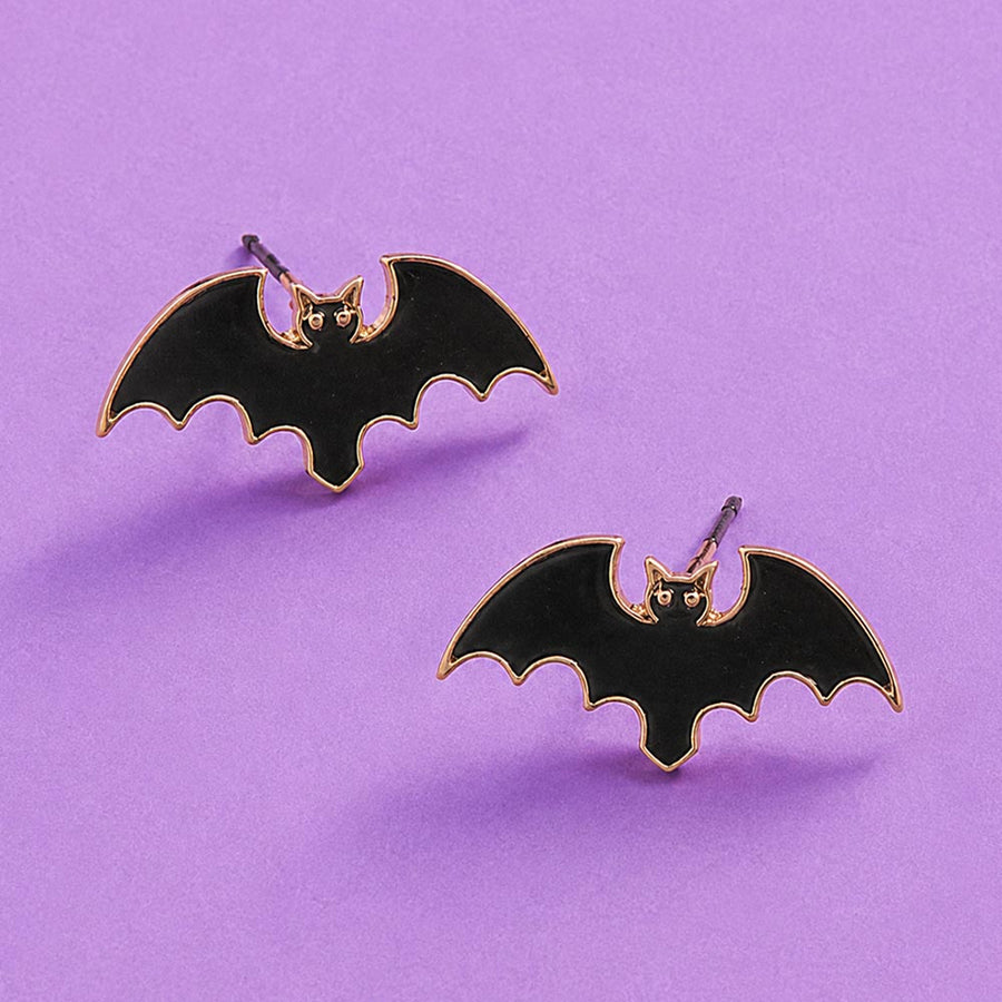 Witch Hat Halloween Pumpkin Stud Earrings