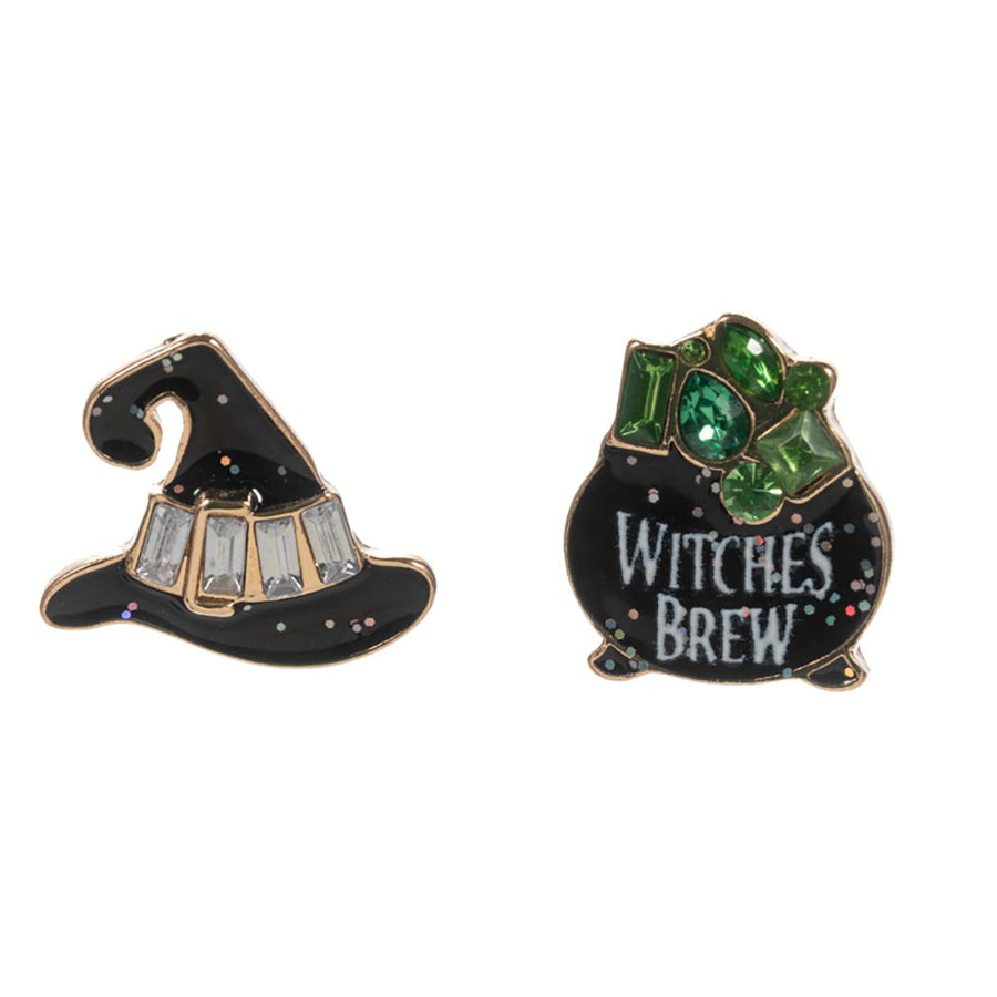 Witch Hat Cauldron Stud Earrings