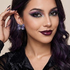 Halloween Spider Web Bow Stud Earrings