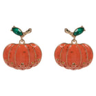 Fall Harvest Thanksgiving Pumpkin Stud Earrings