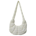 Quilted Puffer Croissant Cloud Crossbody Bag – Soft Shoulder Purse, Lightweight Everyday Handbag