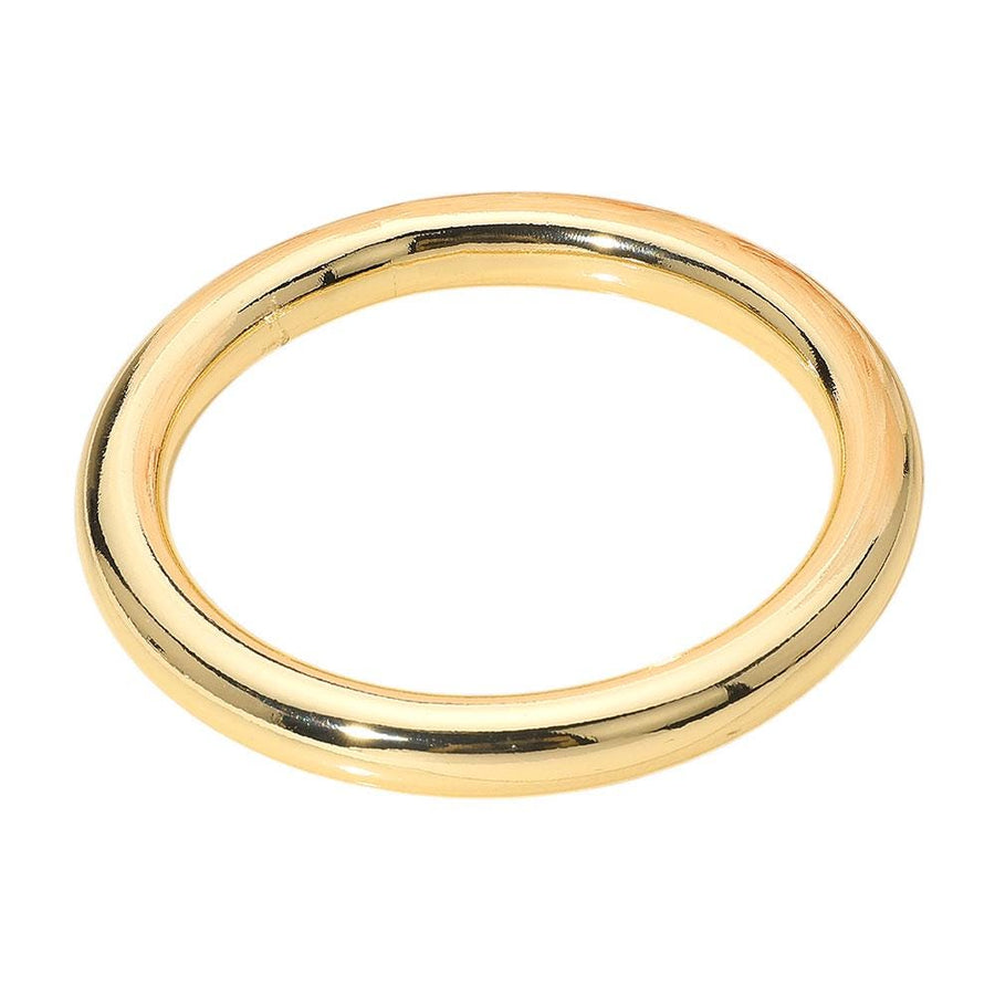 Polished Metal Dome Bangle Bracelet – Minimalist Chunky Statement Modern Everyday Jewelry