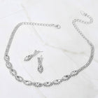 Marquise Stone Cluster Link Rhinestone Paved Evening Choker Necklace | Bridal Statement Jewelry for Wedding