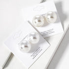 Pearl Ball Stud Earrings | Classic Round Pearl Studs | Minimal Everyday Jewelry
