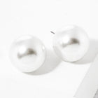 Pearl Ball Stud Earrings | Classic Round Pearl Studs | Minimal Everyday Jewelry