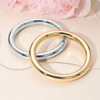 Polished Metal Dome Bangle Bracelet – Minimalist Chunky Statement Modern Everyday Jewelry