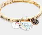 Sister Message Charm Stretch Bracelet, Meaningful Soul Sister Jewelry