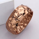 Hammered Metal Hinged Bangle Bracelet – Textured Statement Bangle, Minimal Everyday Jewelry
