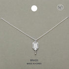 Stone Paved Pickleball Paddle Pendant Necklace | Sparkly Pickleball Lover Gift Jewelry