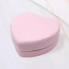 Faux Leather Heart Jewelry Box, Travel Case, Ring Earring Storage
