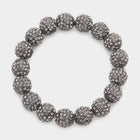 Rhinestone Pave Ball Stretch Bracelet | Sparkly Crystal Bead Bracelet | Glam Party Jewelry