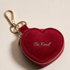 Pattern Print Heart Pouch Keychain, Mini Travel Organizer, Bag Charm