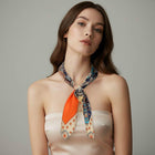 Boho Scarf Necklace, Hammered Heart Pendant, Layered Chain, Fall Statement Jewelry
