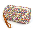Aztec Pattern Wristlet Pouch, Boho Tribal Cosmetic Bag, Southwest Travel Clutch
