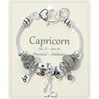 Zodiac Charm Bracelet, Astrology Beaded Jewelry, Aquarius Sign Bracelet